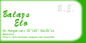 balazs elo business card